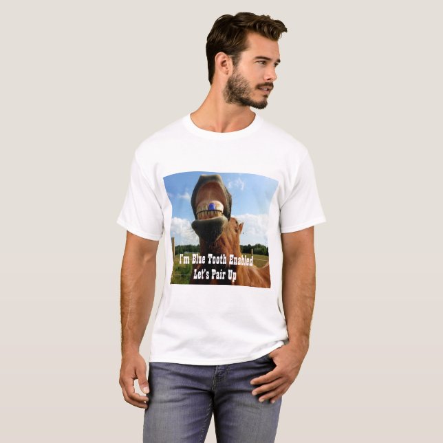 Camiseta Cavalo Habilitado para Dente Azul (Frente Completa)