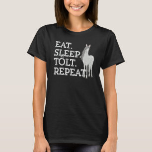 Camiseta Cavalo Islandês Dizendo Comer Pedra De Sono Pony W