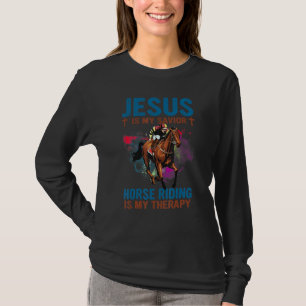 Camiseta Cavalo - Jesus É Meu Cavalo Salvador É Minha Terap