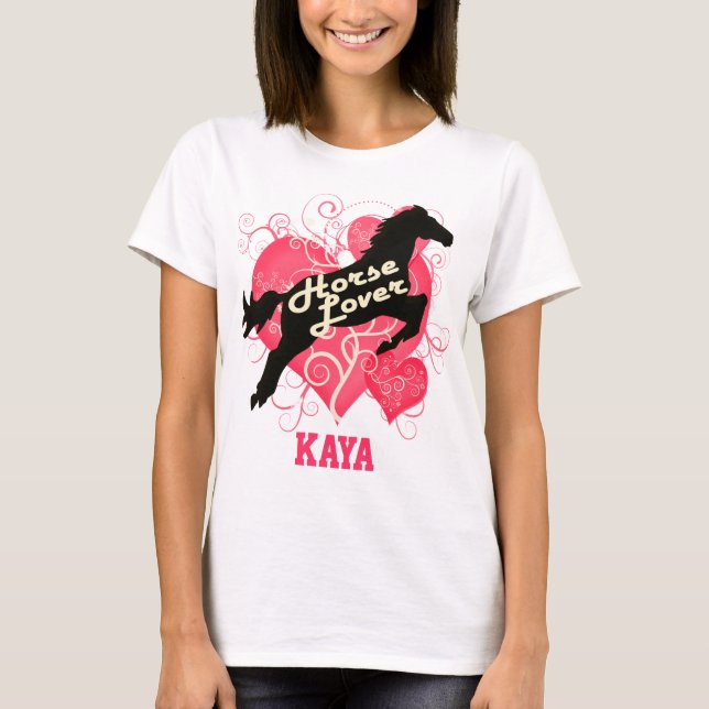 Camiseta Cavalo Kaya personalizado amante (Frente)