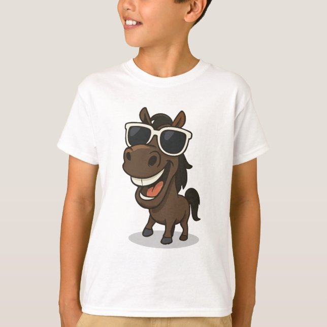 Camiseta Cavalo legal com sombras (Frente)