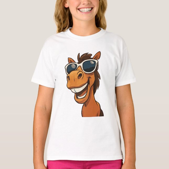 Camiseta Cavalo legal com sombras (Frente)