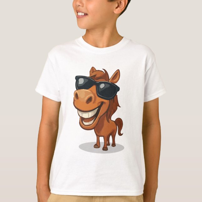 Camiseta Cavalo legal com sombras (Frente)