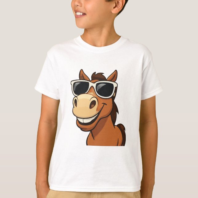 Camiseta Cavalo legal com sombras (Frente)