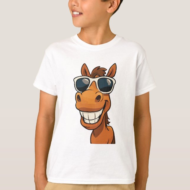Camiseta Cavalo legal com sombras (Frente)