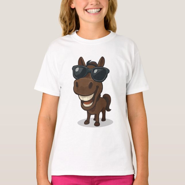 Camiseta Cavalo legal com sombras (Frente)