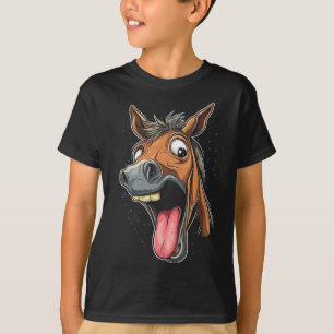 Camiseta Cavalo legal Mostrando Cavalos De Língua Que Andam