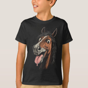 Camiseta Cavalo legal Mostrando Cavalos De Língua Que Andam