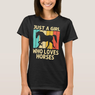 Camiseta Cavalo Legal Para Meninas Cavalo De Montar Corrida