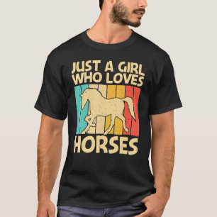 Camiseta Cavalo legal Para Meninas Crianças Equestres Rid H
