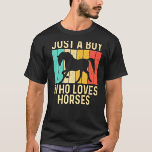 Camiseta Cavalo Legal Para Meninos Crianças Cavalgando Cava