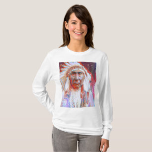 Camiseta Cavalo Louco Americano Nativo