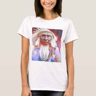 Camiseta Cavalo Louco Americano Nativo