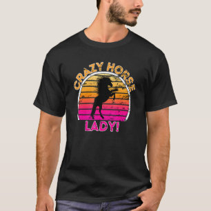 Camiseta Cavalo Louco Lady Funny Retro Horse