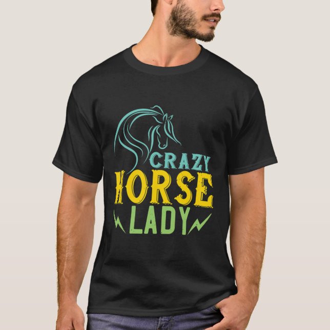 Camiseta Cavalo Louco Lady Horse Sobrevoando Mulheres Horse (Frente)