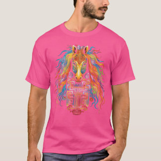 Camiseta Cavalo Mandala Animal Colorido