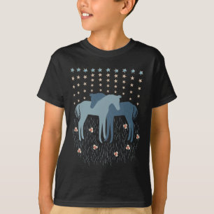 Camiseta Cavalo Mare Stallon Pony Amor Equestre Ornamental