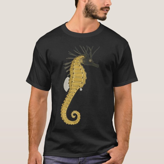 Camiseta Cavalo-marinho-amarelo (Frente)