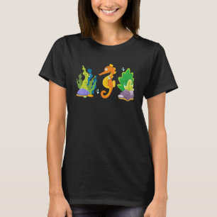 Camiseta Cavalo-marinho-Cinto Submarino Peixe Aquário Amor