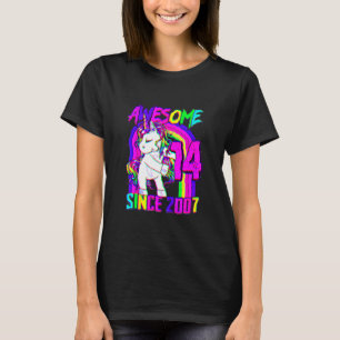 Camiseta Cavalo-marinho de 14 Anos Fazendo Flossing Menina