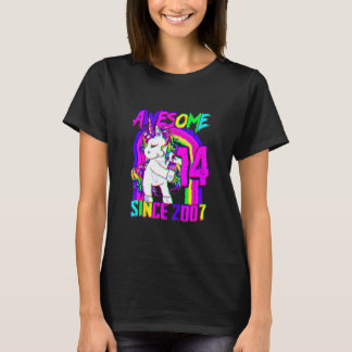Camiseta Cavalo-marinho de 14 Anos Fazendo Flossing Menina