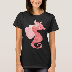 Camiseta Cavalo-Marinho Doce Doce Rosa Coral