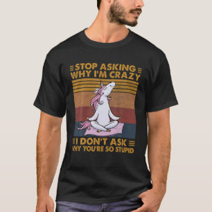 Camiseta Cavalo-marinho Engraçado Para De Perguntar Por Que