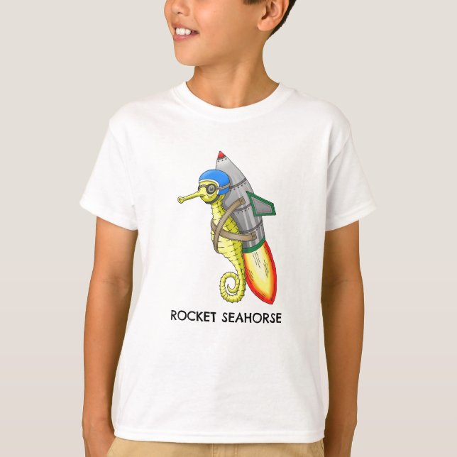 Camiseta Cavalo-Marinho Foguete (Frente)