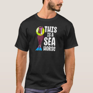 Camiseta Cavalo Marinho Menina De Esportes Equestres De Co