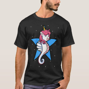 Camiseta Cavalo-Marinho Unicórnio Aquático Animal Peixe Hip