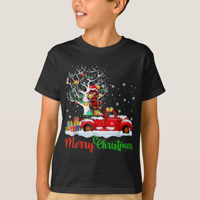 Camiseta Cavalo-Marinho Vermelho Natal Pajama Engraçado Xma (Frente)