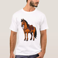 Cavalo Marrom Com Sela