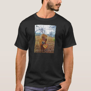 Camiseta Cavalo marrom diminuto do coração dos namorados