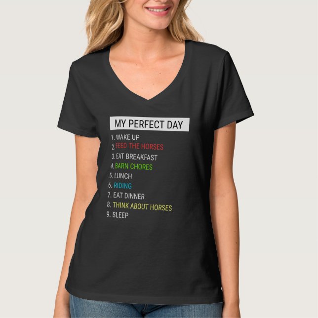 Camiseta Cavalo Meu Dia Perfeito (Frente)