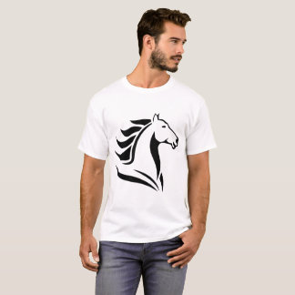 Camiseta Cavalo Mínimo Cabeça de Cavalo Cavalgando Homens E