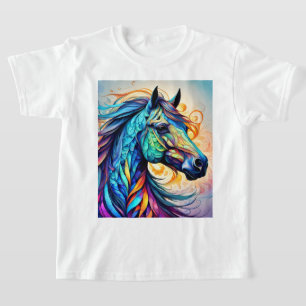Camiseta Cavalo multicolorido 22 colorido