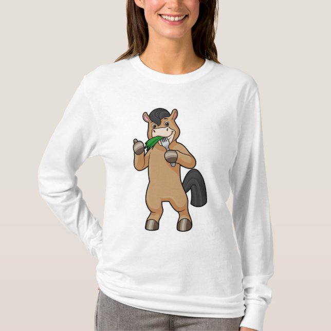 Camiseta Cavalo na Comida de Vegan (Frente)