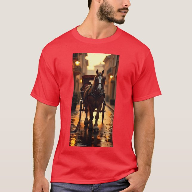 Camiseta cavalo na menina da cidade (Frente)