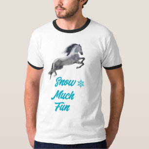 Camiseta Cavalo na neve muito divertido