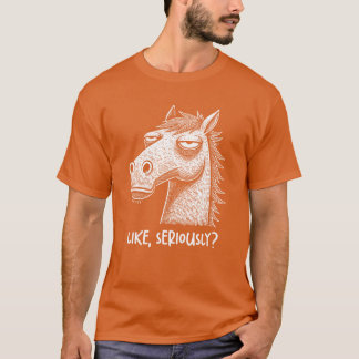 Camiseta Cavalo Não Misturado Como Julgando Seriamente Gi S