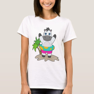 Camiseta Cavalo Natação Boia inflável de verão