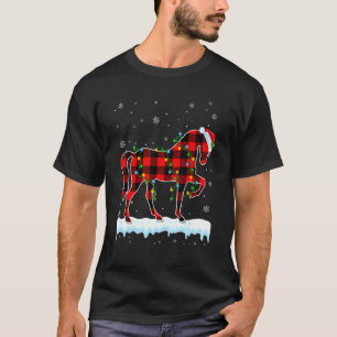 Camiseta Cavalo Natal Chapéu de Papai Noel Animais Fofos L