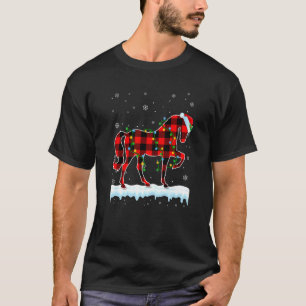 Camiseta Cavalo Natal Chapéu de Papai Noel Animais Fofos Lu