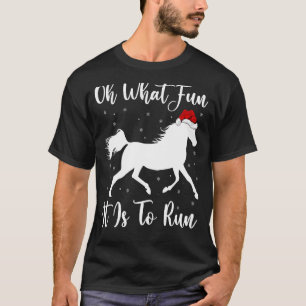 Camiseta Cavalo Natal Oh Que Diversão É Correr Cavalo Nata