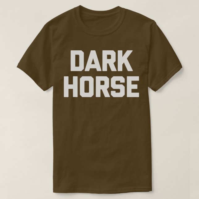 Camiseta Cavalo Negro Engraçado Dizendo Sarcástico Novelty  (Frente do Design)