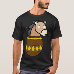 Camiseta Cavalo numa corrida de cavalos Calabaza