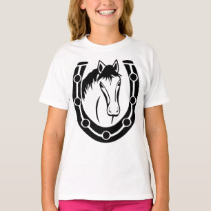 Camiseta Cavalo Ocidental Ferradura Equestre Cowgirl Fazend