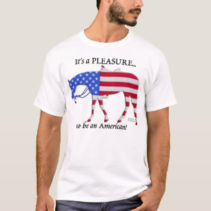 Camiseta Cavalo ocidental patriótico do prazer