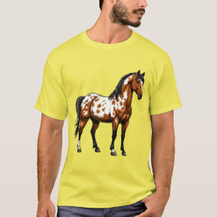 Camiseta Cavalo Paint Bold de Pé em Campo Gramado