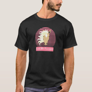 Camiseta Cavalo Palomino e Pônei Eu Amo Meu Palomino